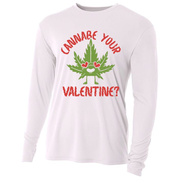 Cannabe Your Valentine 420 Cannabis Marijuana Weed Stoner Cooling Performance Long Sleeve Crew