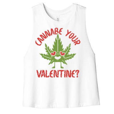 Cannabe Your Valentine 420 Cannabis Marijuana Weed Stoner Women's Racerback Cropped Tank