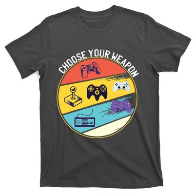 Choose Your Weapons Video Game Gaming Console Gamer Vintage T-Shirt