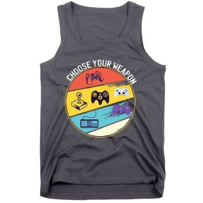 Choose Your Weapons Video Game Gaming Console Gamer Vintage Tank Top