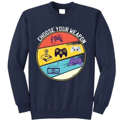 Choose Your Weapons Video Game Gaming Console Gamer Vintage Sweatshirt