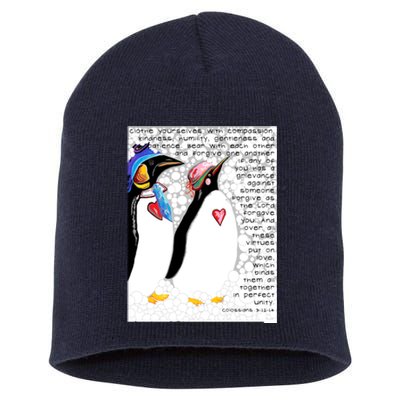 Clothe Yourselves With Compassion Short Acrylic Beanie