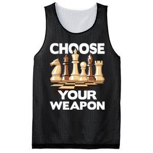 Choose Your Weapon Funny Chess Player Chess Lover Mesh Reversible Basketball Jersey Tank