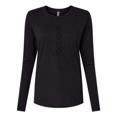 Choose Your Weapon Dark Dice Sword Womens Cotton Relaxed Long Sleeve T-Shirt