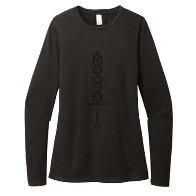 Choose Your Weapon Dark Dice Sword Womens CVC Long Sleeve Shirt