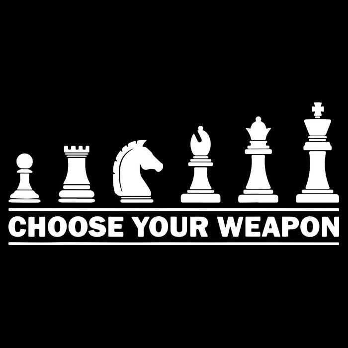 Choose Your Weapon Chess Strategy Funny Chess Lovers Flexfit Unipanel Trucker Cap