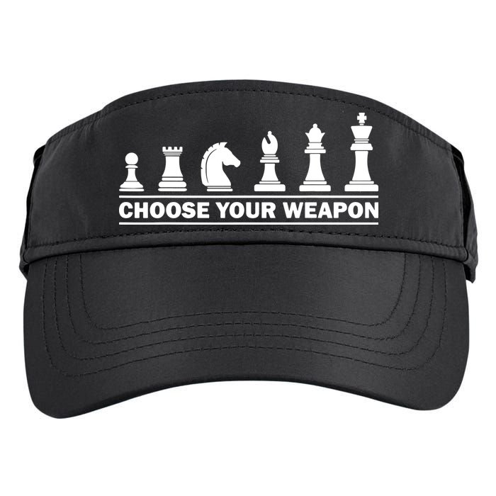 Choose Your Weapon Chess Strategy Funny Chess Lovers Adult Drive Performance Visor