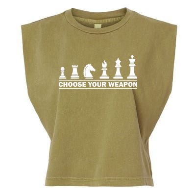 Choose Your Weapon Chess Strategy Funny Chess Lovers Garment-Dyed Women's Muscle Tee