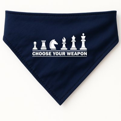 Choose Your Weapon Chess Strategy Funny Chess Lovers USA-Made Doggie Bandana