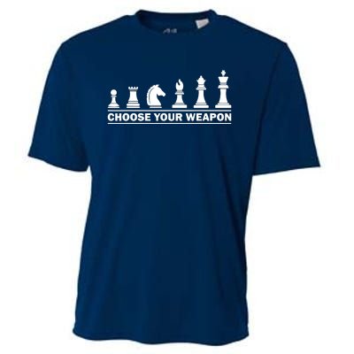 Choose Your Weapon Chess Strategy Funny Chess Lovers Cooling Performance Crew T-Shirt