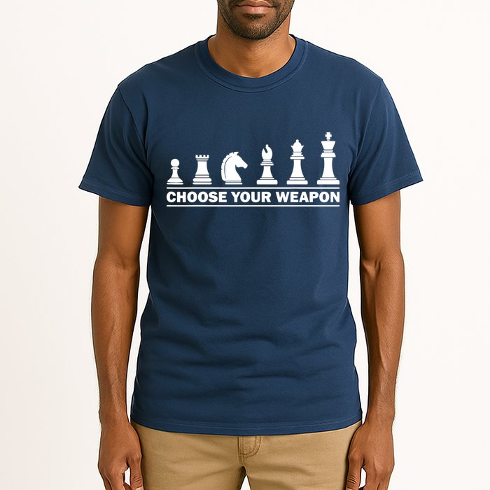 Choose Your Weapon Chess Strategy Funny Chess Lovers Tall T-Shirt