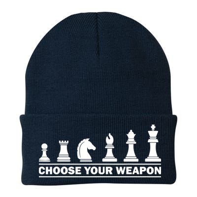 Choose Your Weapon Chess Strategy Funny Chess Lovers Beanie