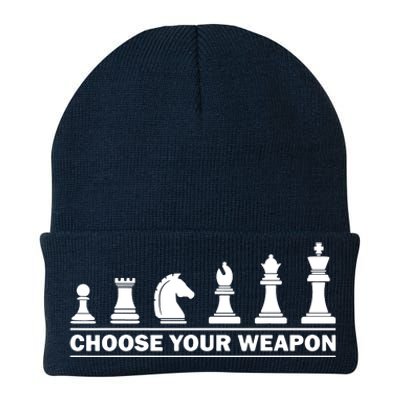 Choose Your Weapon Chess Strategy Funny Chess Lovers Knit Cap Winter Beanie