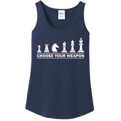 Choose Your Weapon Chess Strategy Funny Chess Lovers Ladies Essential Tank