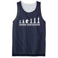 Choose Your Weapon Chess Strategy Funny Chess Lovers Mesh Reversible Basketball Jersey Tank