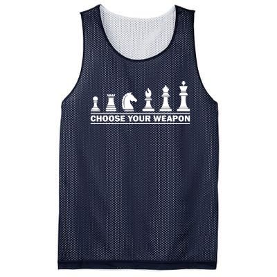 Choose Your Weapon Chess Strategy Funny Chess Lovers Mesh Reversible Basketball Jersey Tank