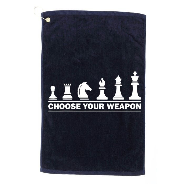 Choose Your Weapon Chess Strategy Funny Chess Lovers Golf Towel