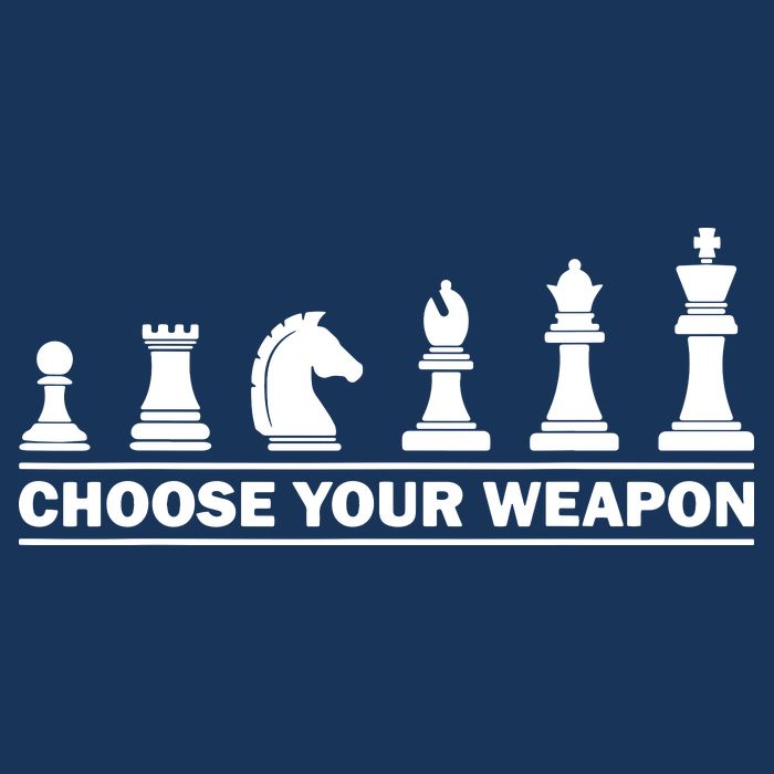 Choose Your Weapon Chess Strategy Funny Chess Lovers Golf Towel