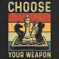 Choose Your Weapon Gag Chess Garment-Dyed Fleece Hoodie