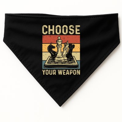 Choose Your Weapon Gag Chess USA-Made Doggie Bandana