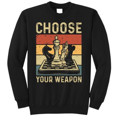 Choose Your Weapon Gag Chess Sweatshirt