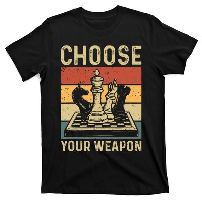 Choose Your Weapon Gag Chess T-Shirt