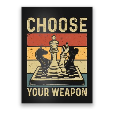 Choose Your Weapon Gag Chess Poster