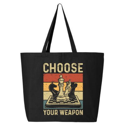 Choose Your Weapon Gag Chess 25L Jumbo Tote