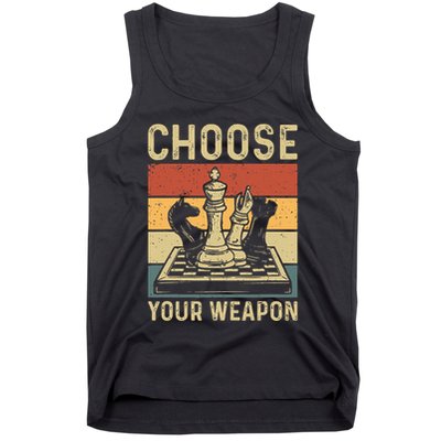 Choose Your Weapon Gag Chess Tank Top