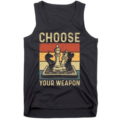 Choose Your Weapon Gag Chess Tank Top