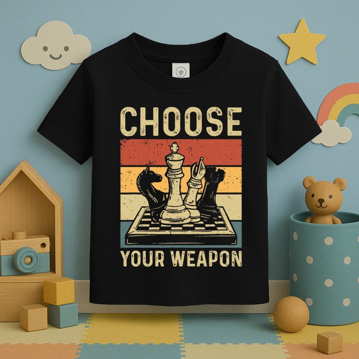 Choose Your Weapon Gag Chess Toddler T-Shirt