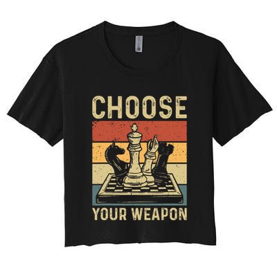 Choose Your Weapon Gag Chess Crop Top