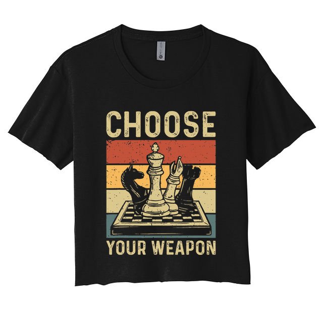 Choose Your Weapon Gag Chess Crop Top