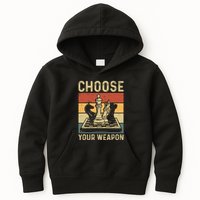 Choose Your Weapon Gag Chess Kids Hoodie