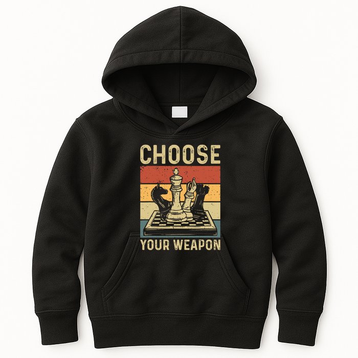 Choose Your Weapon Gag Chess Kids Hoodie