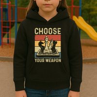Choose Your Weapon Gag Chess Kids Hoodie