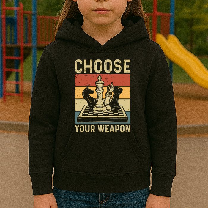 Choose Your Weapon Gag Chess Kids Hoodie