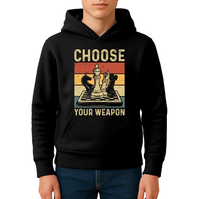 Choose Your Weapon Gag Chess Kids Hoodie