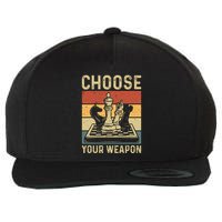 Choose Your Weapon Gag Chess Wool Snapback Cap