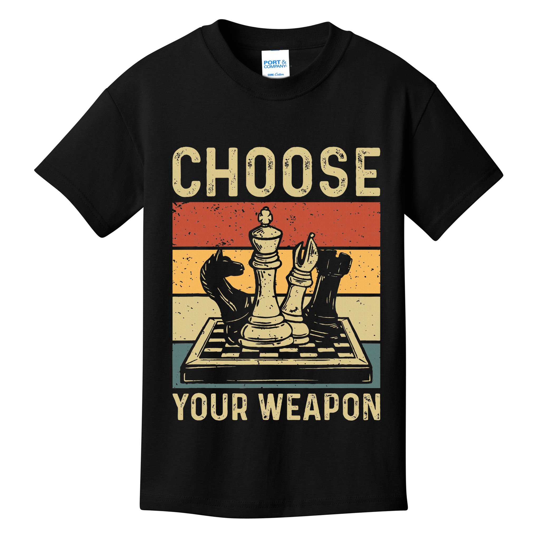 Choose Your Weapon Gag Chess Kids T-Shirt