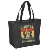Choose Your Weapon Gag Chess Zip Tote Bag