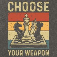 Choose Your Weapon Gag Chess Cotton Canvas Backpack