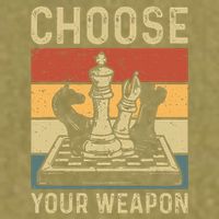 Choose Your Weapon Gag Chess Garment-Dyed Women's Muscle Tee