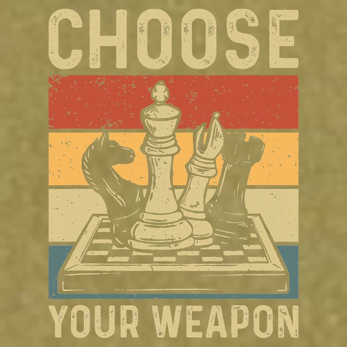 Choose Your Weapon Gag Chess Garment-Dyed Women's Muscle Tee