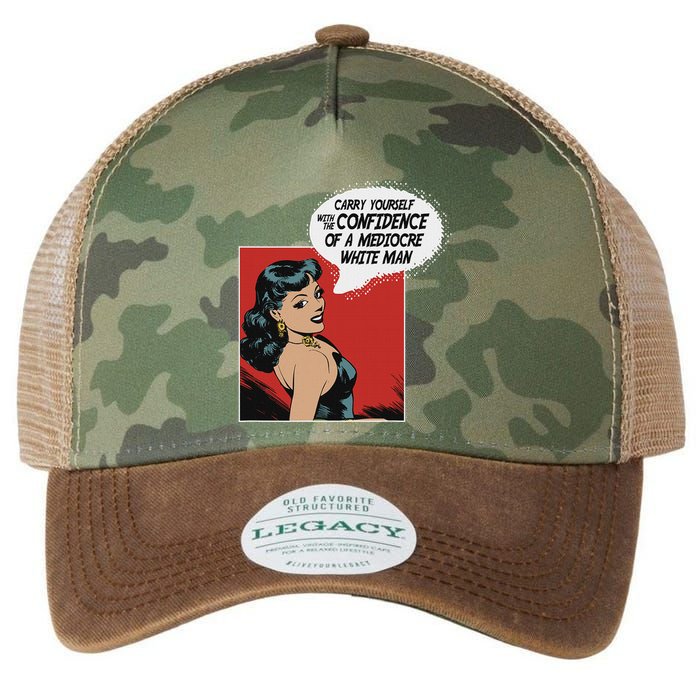 Carry Yourself With The Confidence Of A Mediocre White Man Legacy Tie Dye Trucker Hat