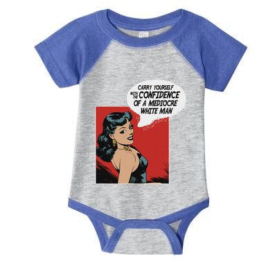 Carry Yourself With The Confidence Of A Mediocre White Man Infant Baby Jersey Bodysuit