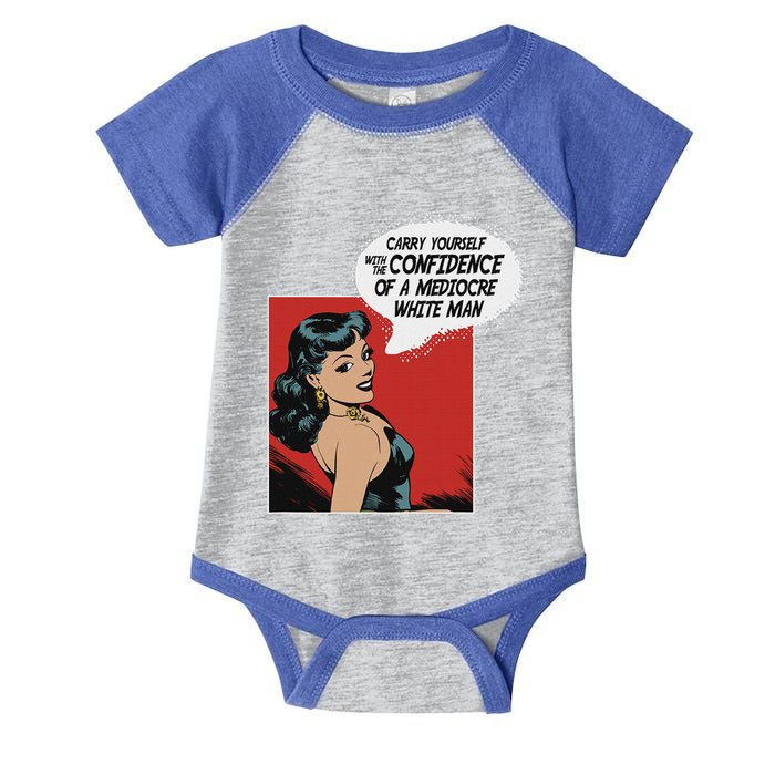 Carry Yourself With The Confidence Of A Mediocre White Man Infant Baby Jersey Bodysuit