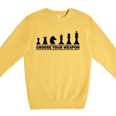 Choose Your Weapon Chess Lover Premium Crewneck Sweatshirt