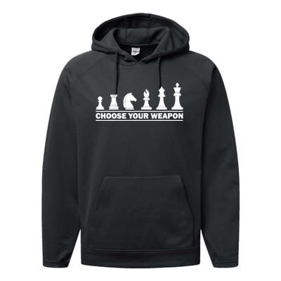 Choose Your Weapon Chess Lover Performance Fleece Hoodie