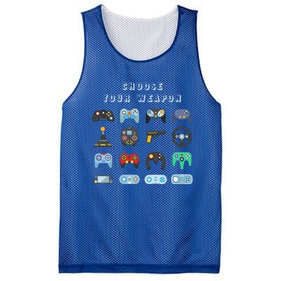 Choose Your Weapon Online Clothes Computer Video Game Geek Cute Gift Mesh Reversible Basketball Jersey Tank